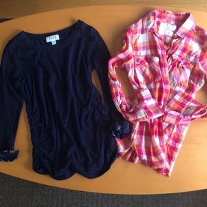 Bundle of two XS 3/4 sleeve tops